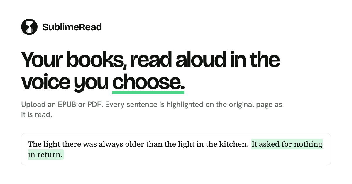 Just shipped a big update to SublimeRead, my app that reads your EPUBs and PDFs aloud: 12 voices, 7 